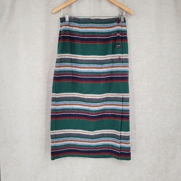 Rear Ends Vintage 90s Western Boho Blanket Maxi Skirt Women's Size 6 - Picture 4 of 8